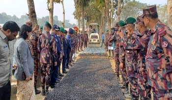 চুয়াডাঙ্গায় মাদকদ্রব্য ধ্বংস করেছে বিজিবি