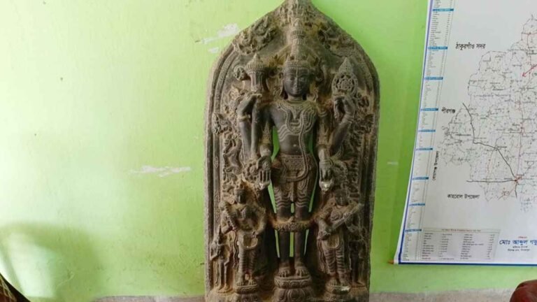 বীরগঞ্জে ৪ কোটি টাকার কষ্টিপাথরের বিষ্ণু মূর্তি উদ্ধার