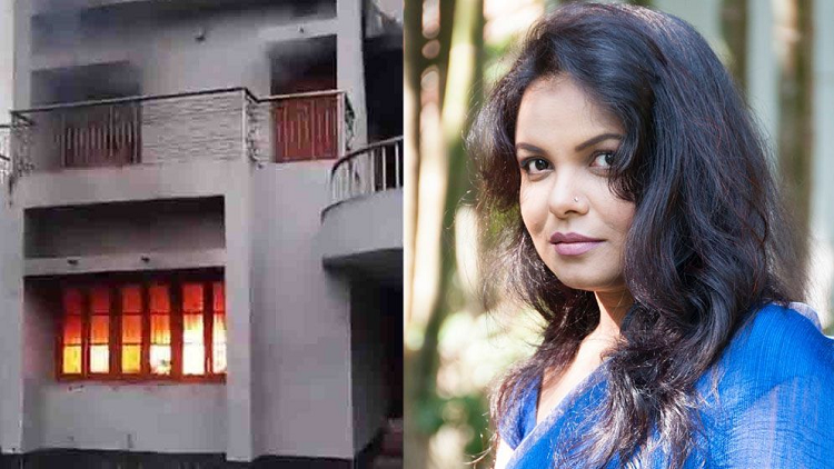 অভিনেত্রী শাওনের গ্রামের বাড়িতে অগ্নিসংযোগ